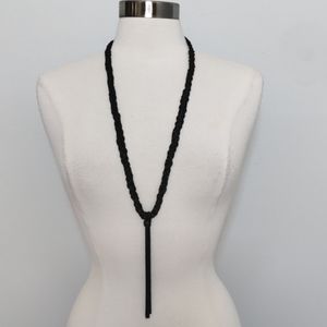 Necklace Y Tie Knot Long Antique Bronze 22"